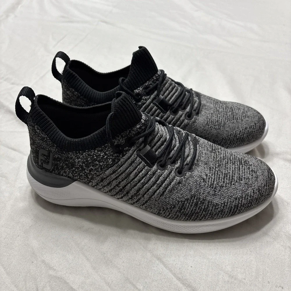 FootJoy Flex XP Womens Golf Shoes Sz 6 M Athletic Black Gray Low Top Sneakers